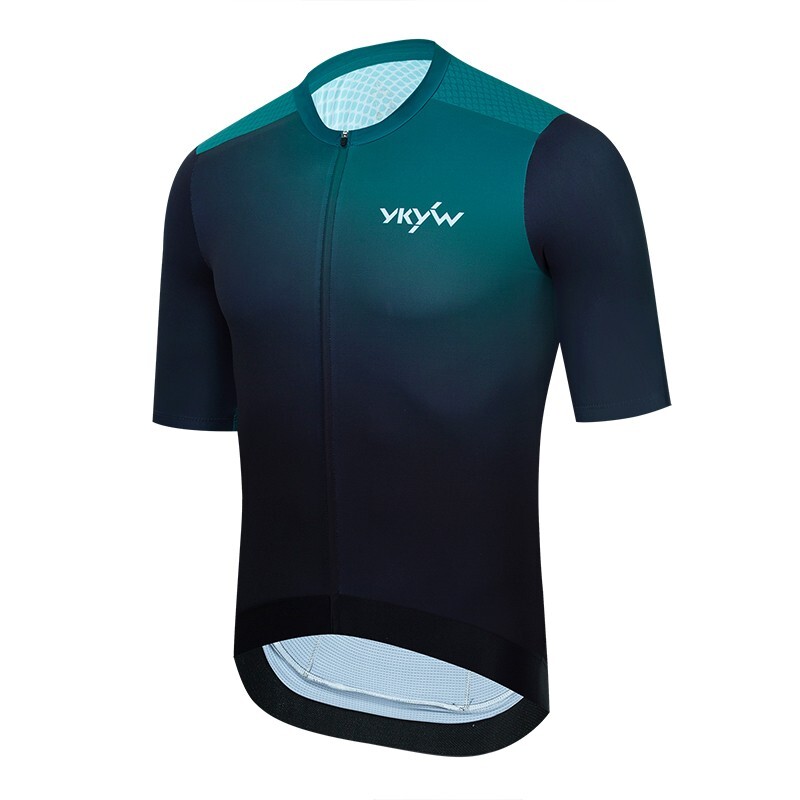 2025 Men’s Cycling Jersey Gradient Short Sleeve Tops Bicycle Shirt Maillots MTB