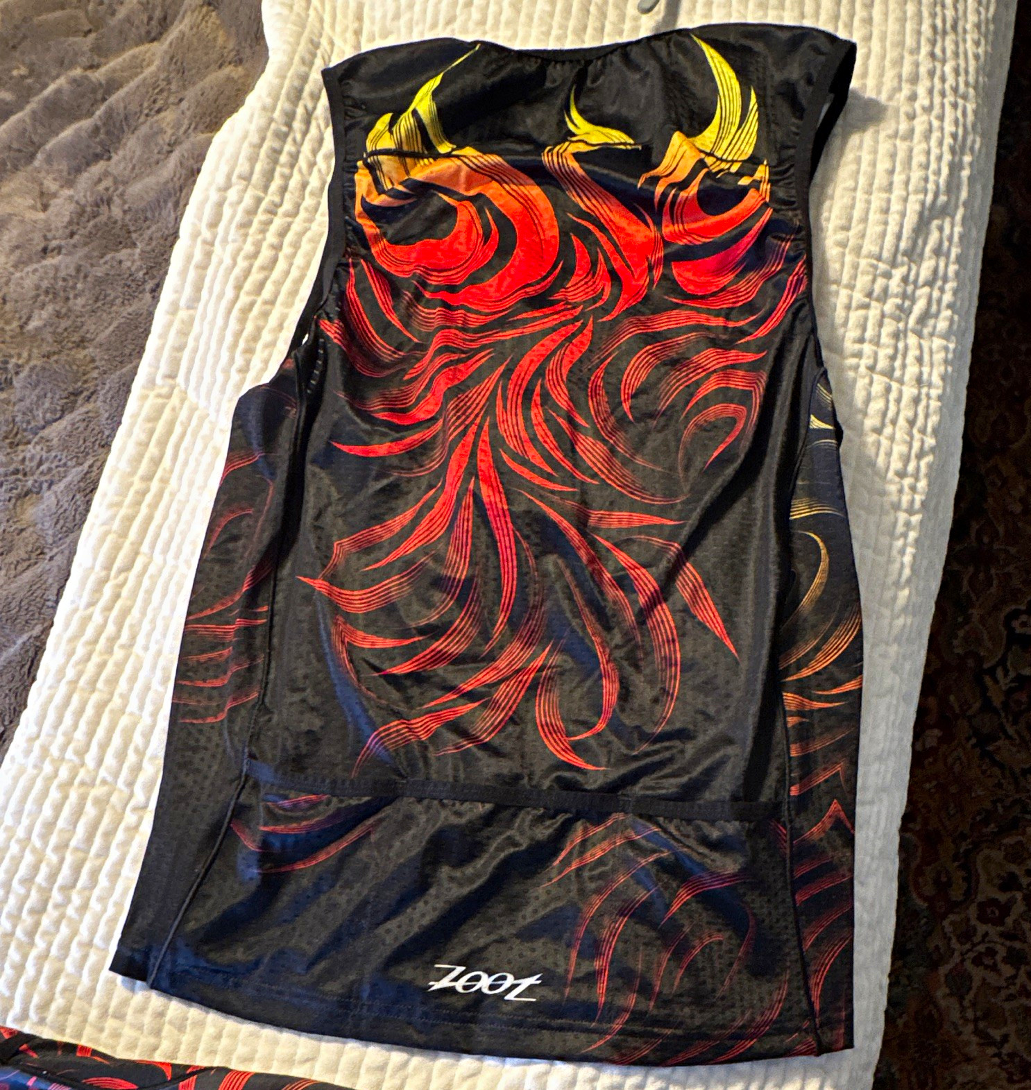 Zoot Phoenix Cycling Jersey Tank Sleeveless 1/4 Zip Graphic Print XXL