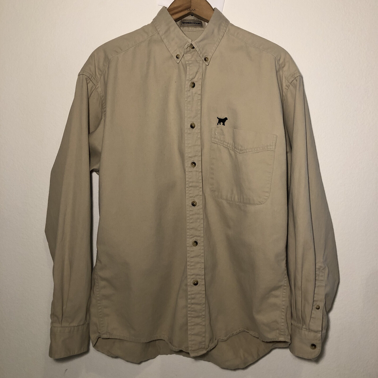 Labrador Apparel Long Sleeve Tan Khaki Large Button Down Shirt Mens Large