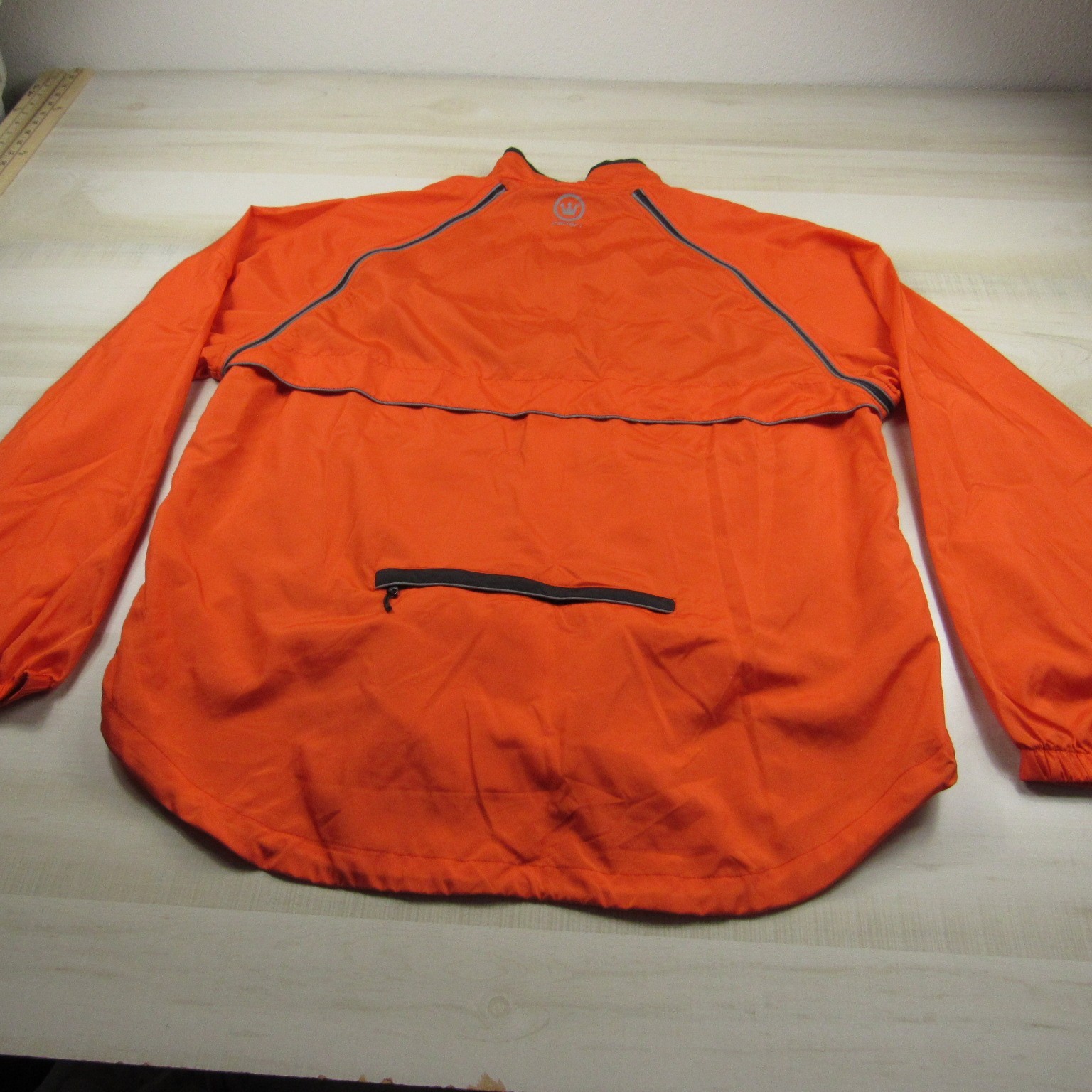 Canari Jacket Mens Extra Large Orange Bike Cycling Zip Lightweight Windbreaker