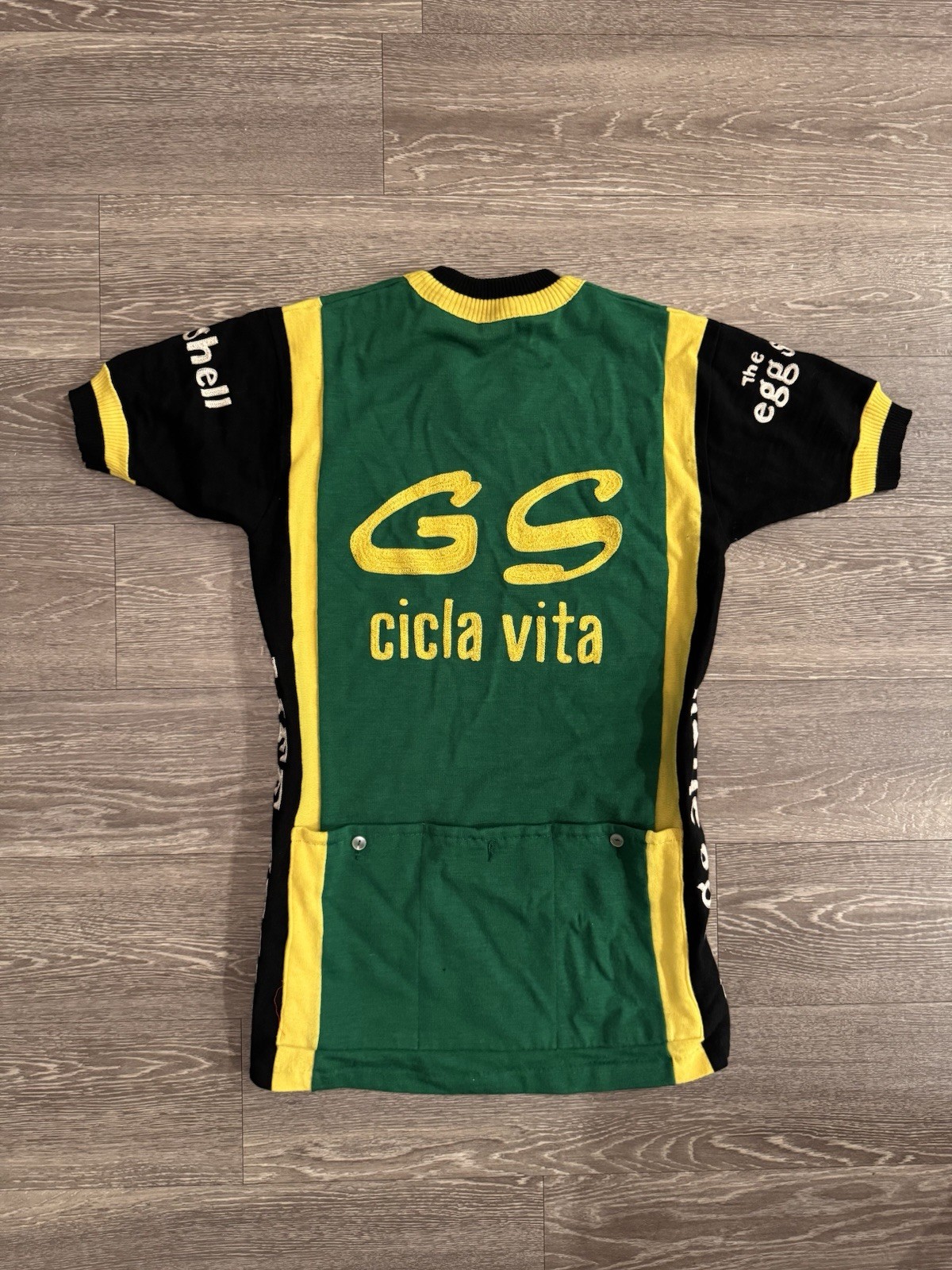 Life Cycle GS Cicla Vita Cycling Jersey Green Yellow Black Short Sleeve