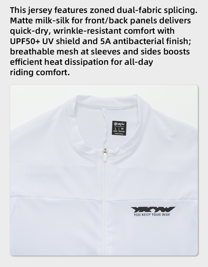 YKYWBIKE 2026 Pro Men Cycling Jersey Short Sleeve UPF50+ Quick Dry MTB Road Top