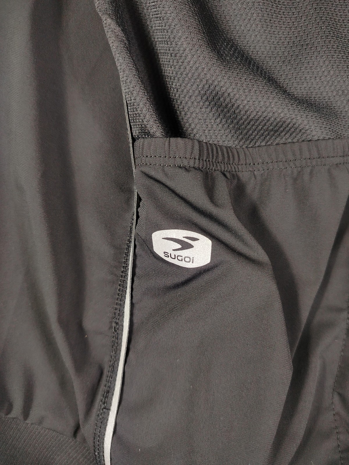 Sugoi Cycling Jersey Mens Large Black RSE Short Sleeve Full Zip Reflective