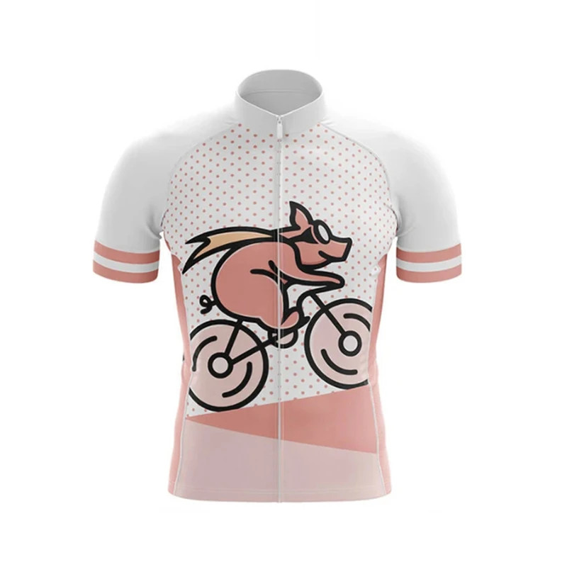 Cartoon Pink Pig Cycling Jersey Set 2022 Summer Bicycle Cycling Clothing MTB Bik