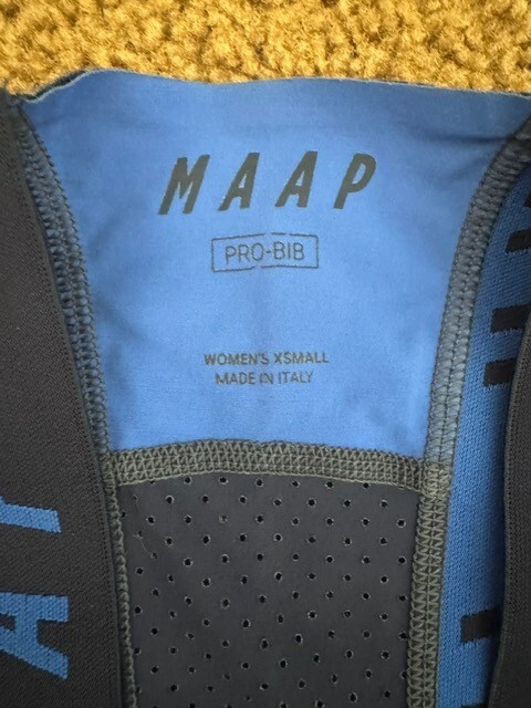 Maap Women’s Pro Bib Shorts Navy X-Small (Made in Italy)
