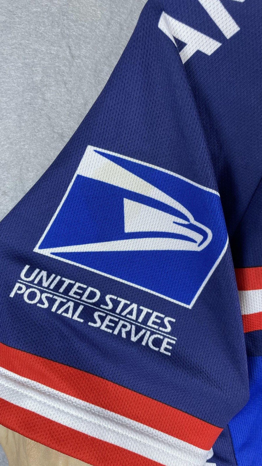 Nike USPS Blue Cycling Jersey Mens Medium 1/2 Zip Made In Italy Postal Service