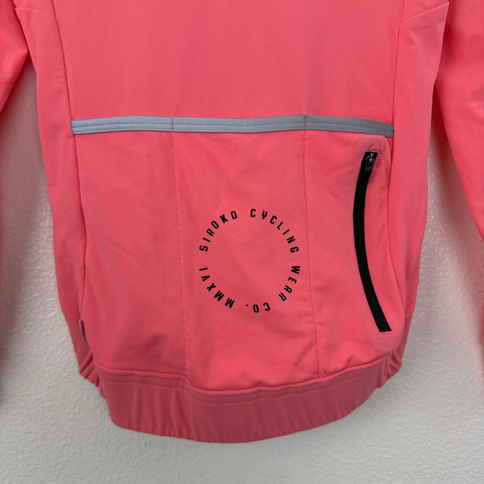 Siroko Jersey Womens XS Pink Cycling Long Sleeve Full Zip Bike Top