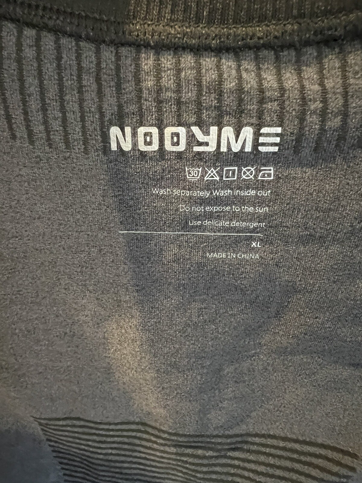 Nooyme Cycling Shirt L Black Biking Compression Jersey Bamboo Blend Unisex