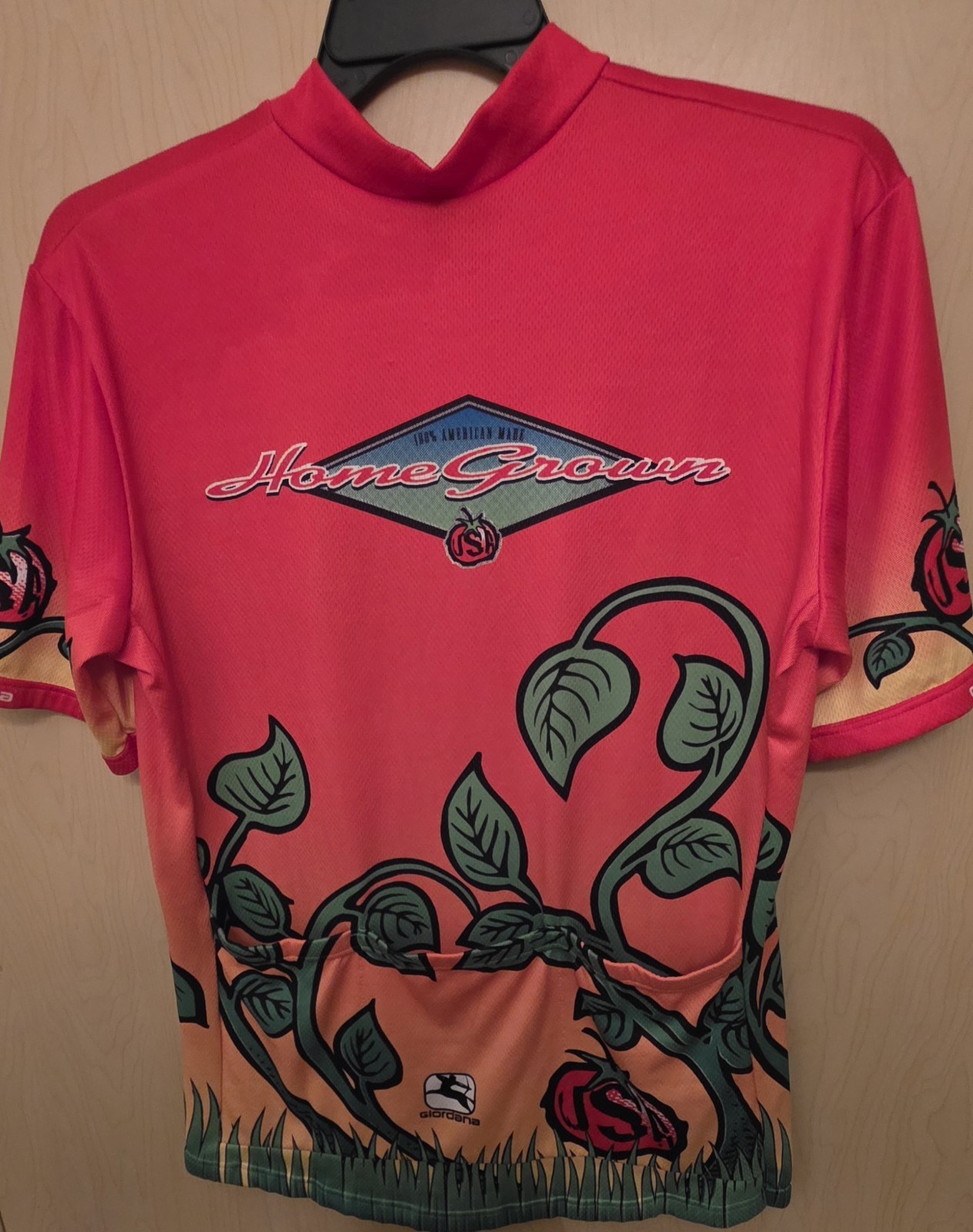 Giordana Men’s Graphic Pt 1/2 Zip Front Cycling Jersey Top w Back Pocket Size ?