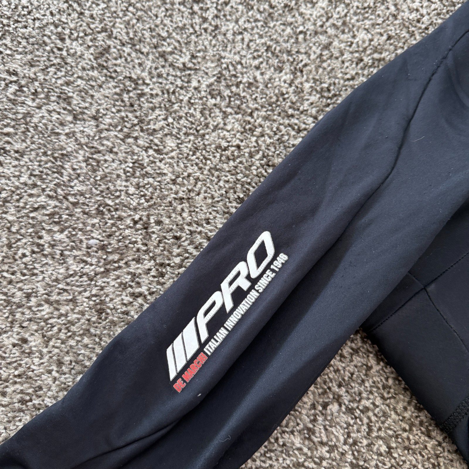 De Marchi Thermal Fleece Winter Bib Tights Men’s Size Small Black Padded Cycling