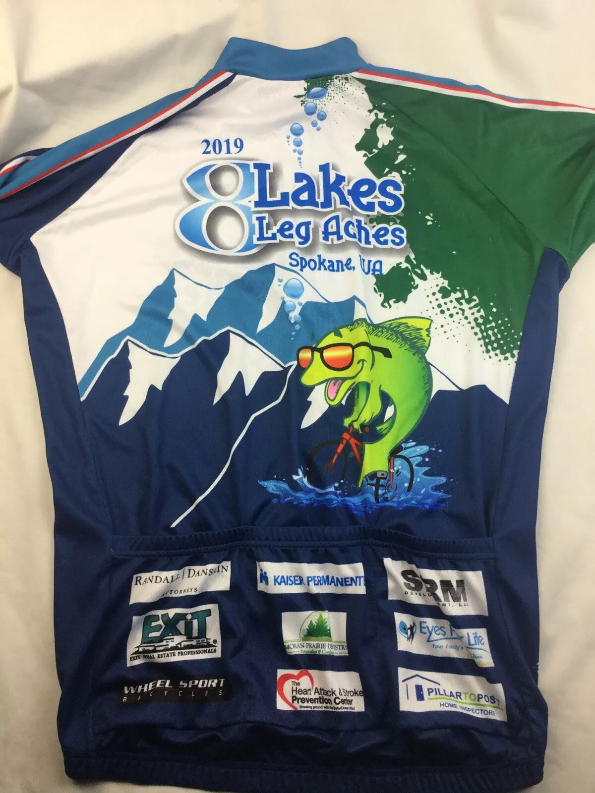 Peak1Sports Cycling Jersey Bike Unisex L 8 Lakes Spokane 2019