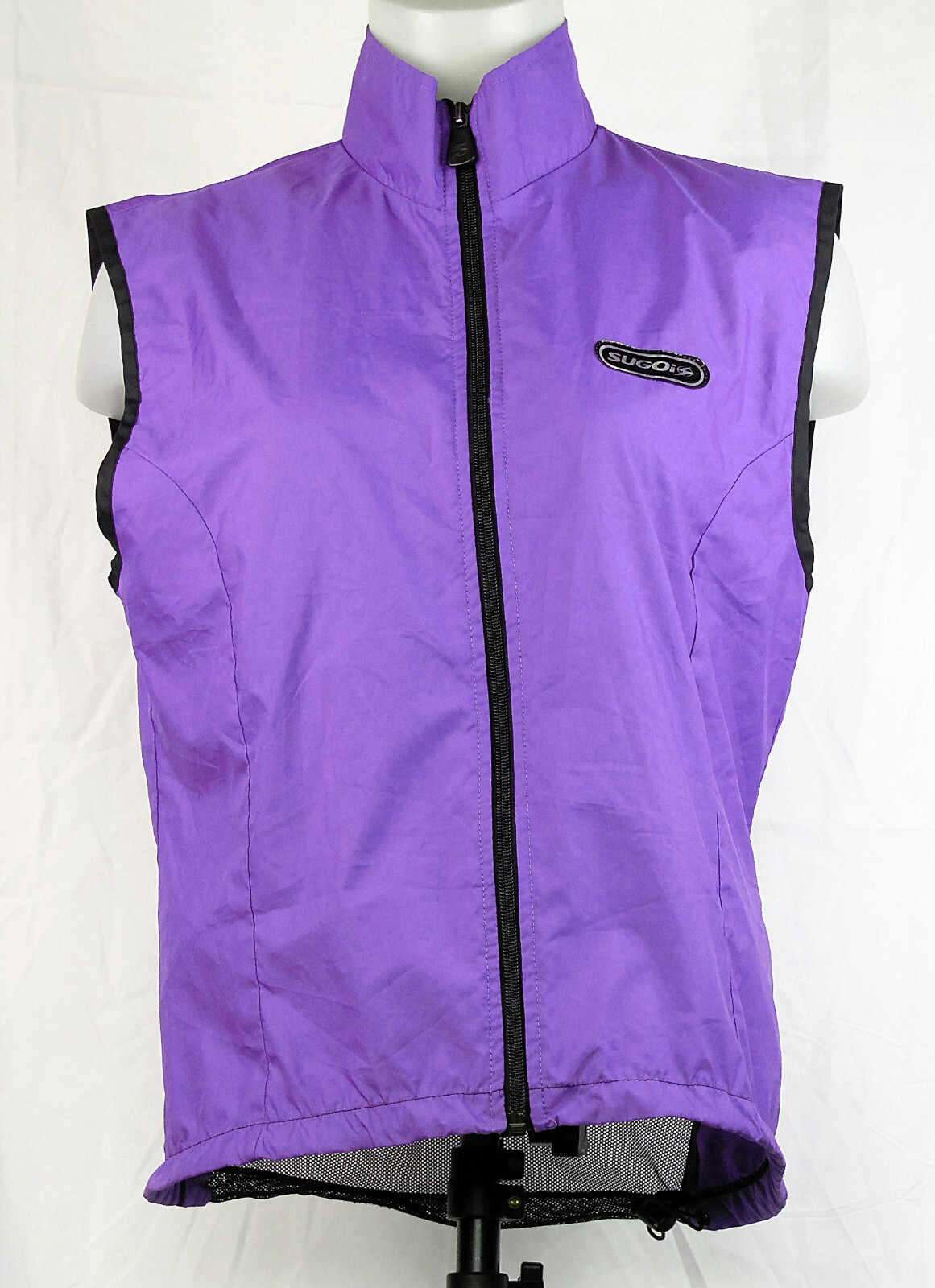 Sugoi Zip-Front Purple 3M Scotchlite Polyester & Mesh Cycling Vest Women’s S