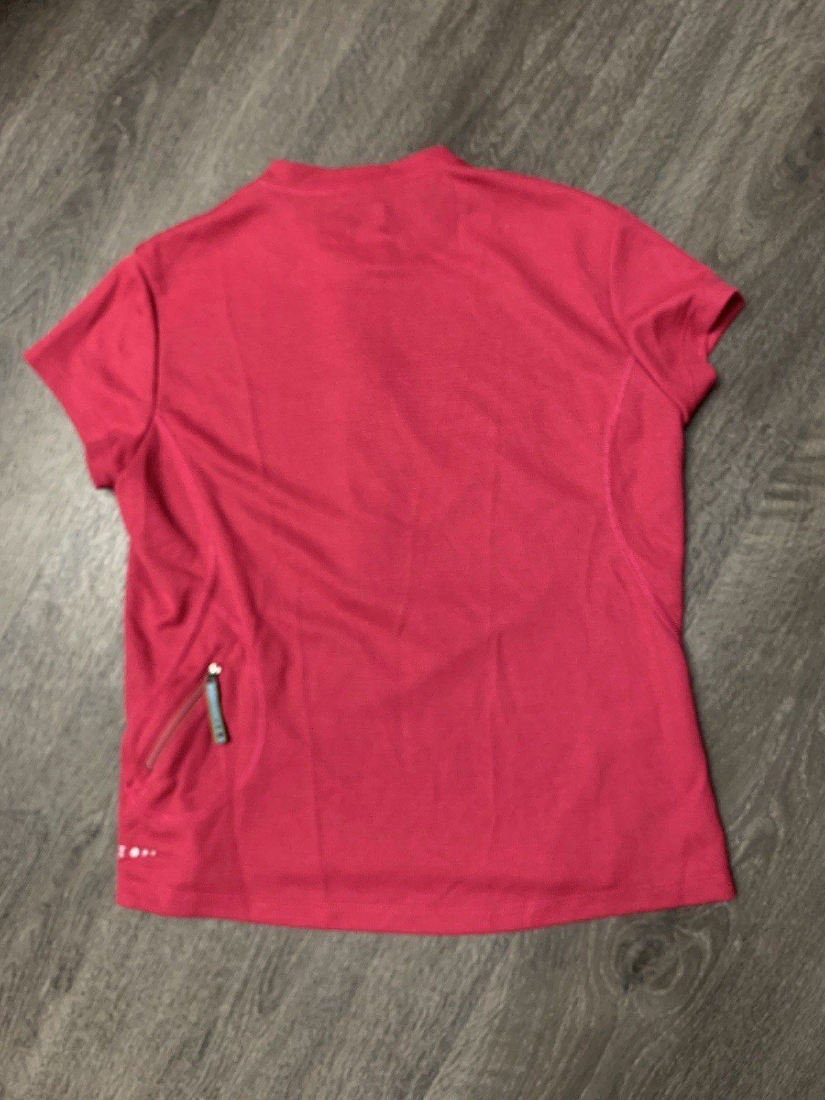 REI Cycling Athletic Jersey Women’s Medium Fuchsia 1/2 Zip Pocket On Back EUC