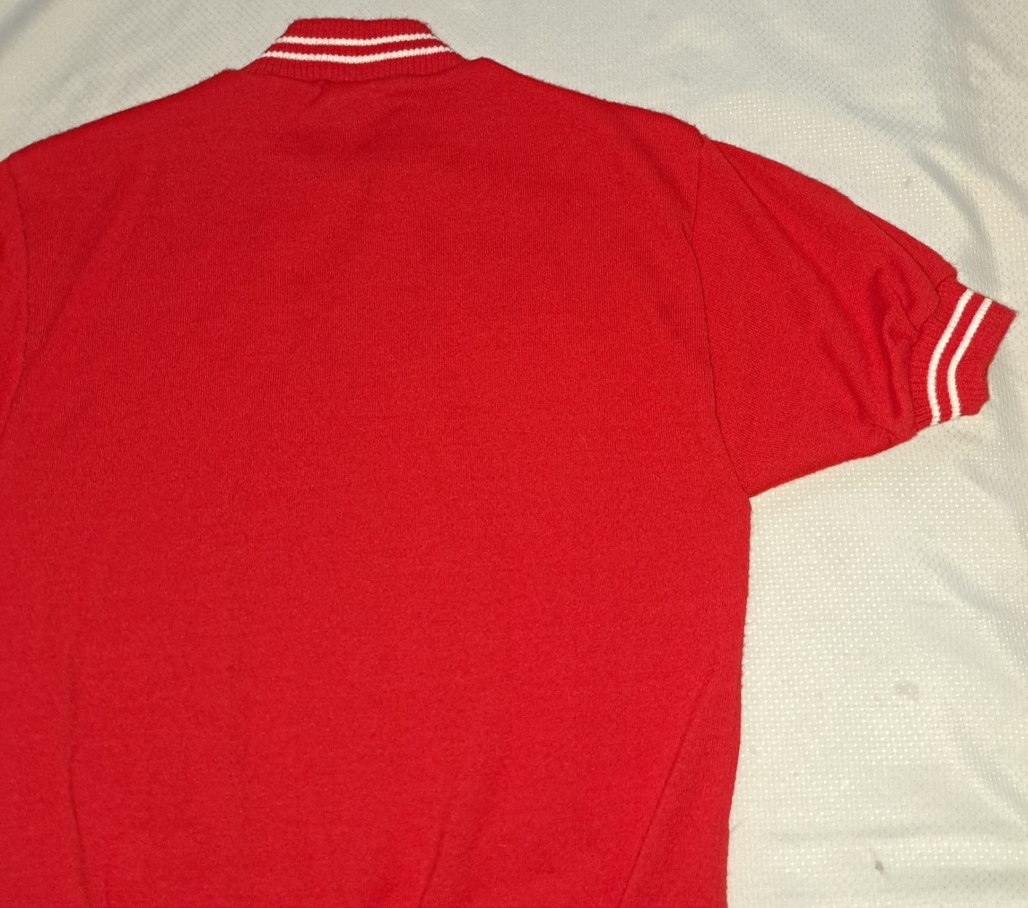 Au Tour De France Cycling Jersey Red Acrylic Euro “Size 4” check measurements