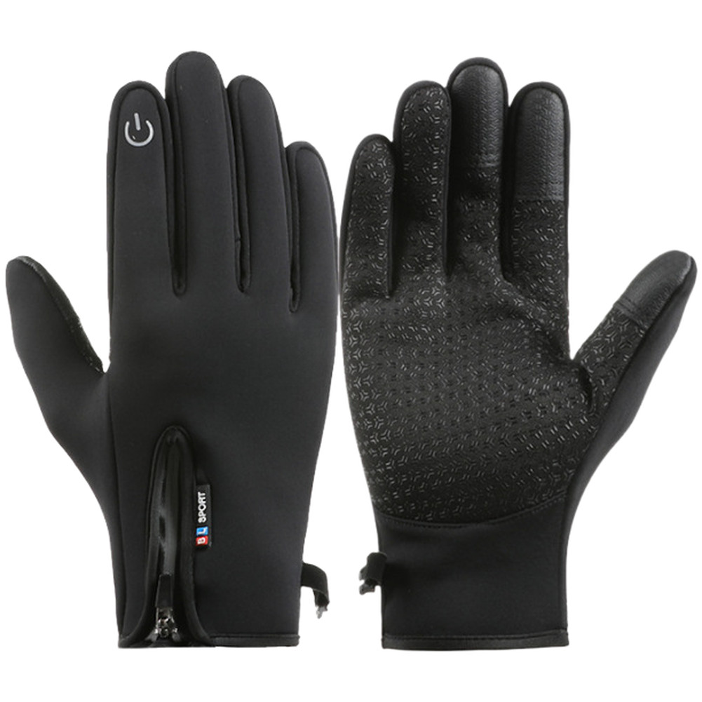 Screen Compatible Winter Cycling Gloves with Fleece Lining Waterproof Windproof