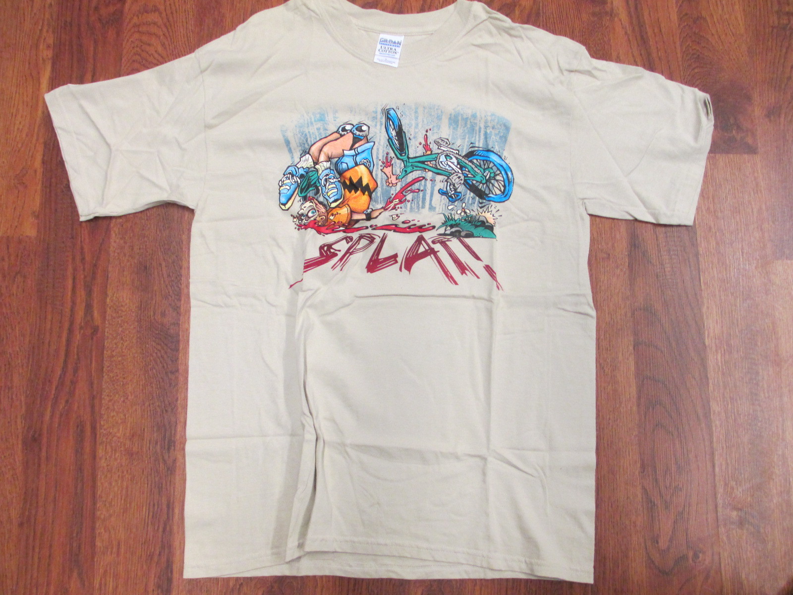 OFFICIAL BMX GEAR SLAT WEAR T SHIRT TAN SHORT SLEEVE