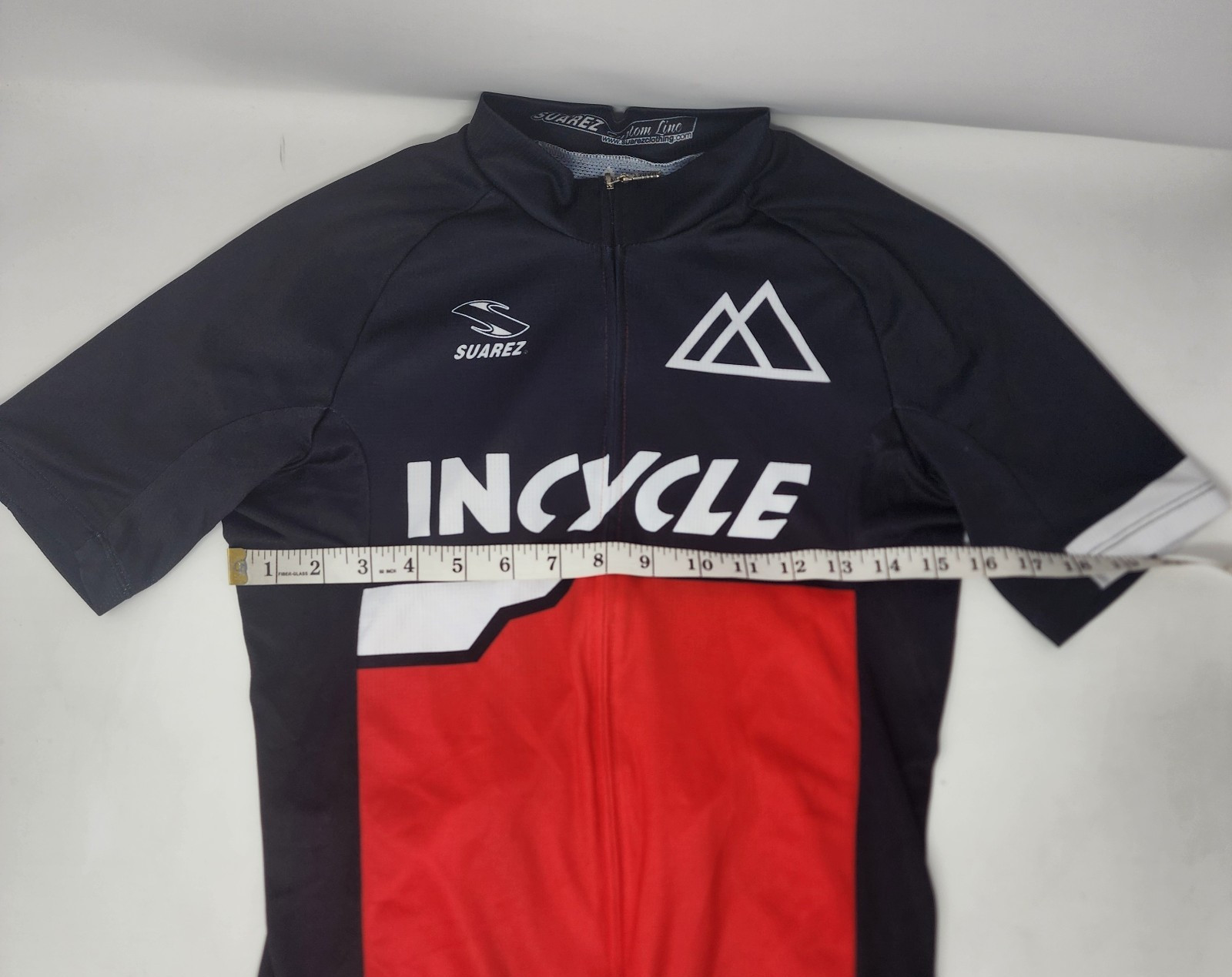 Suarez Incycle Cycling Jersey Men’s Small Black and Red Full Zip EUC
