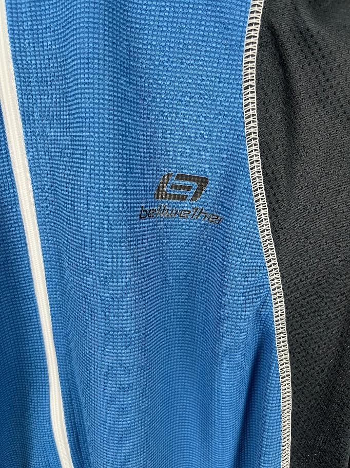 Bellwether Technical Apparel Cadence Unisex LRG Blue Full Zip Sleeveless Cycling
