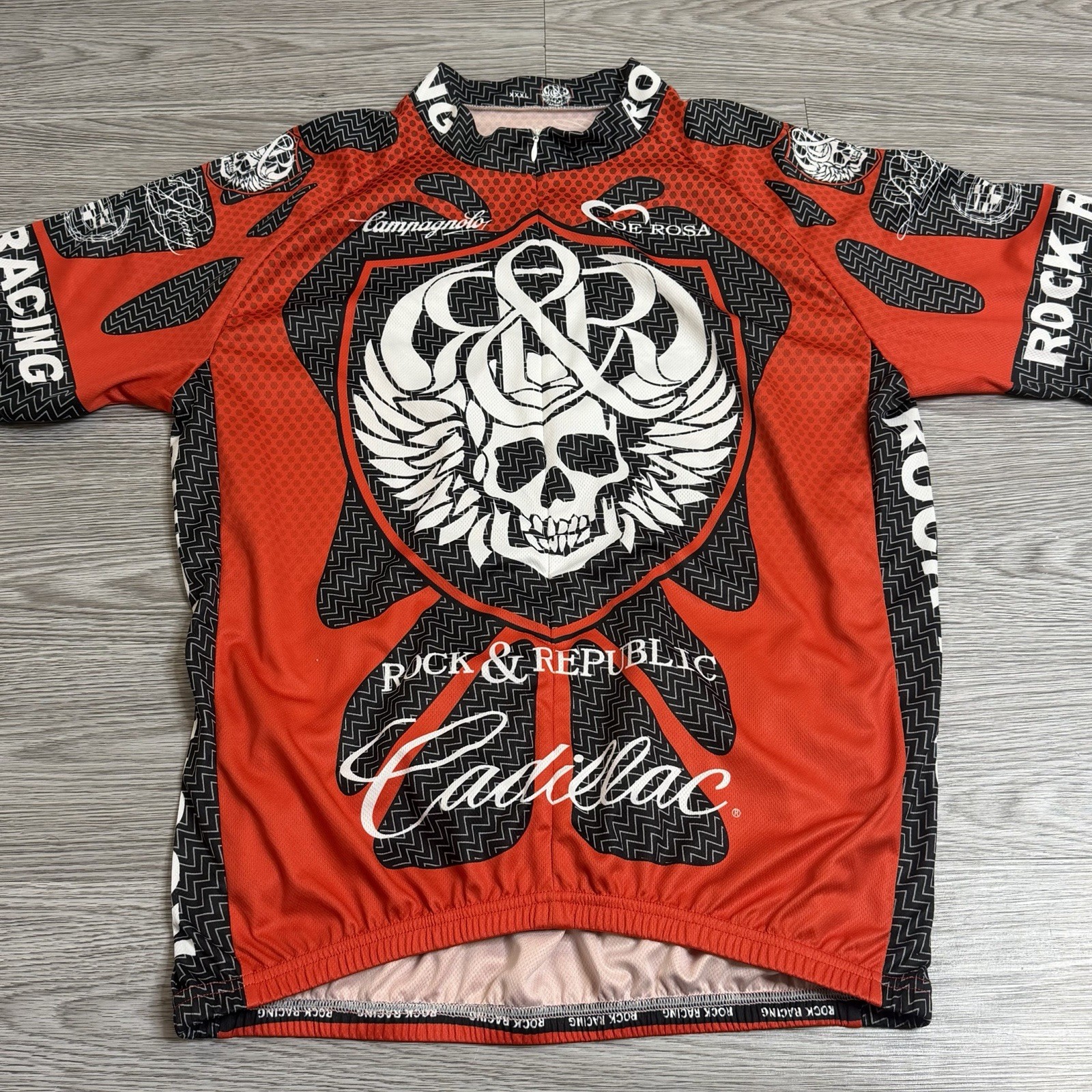 Rock & Republic Racing Cadillac Cycling Jersey Half Zip Size XXXL