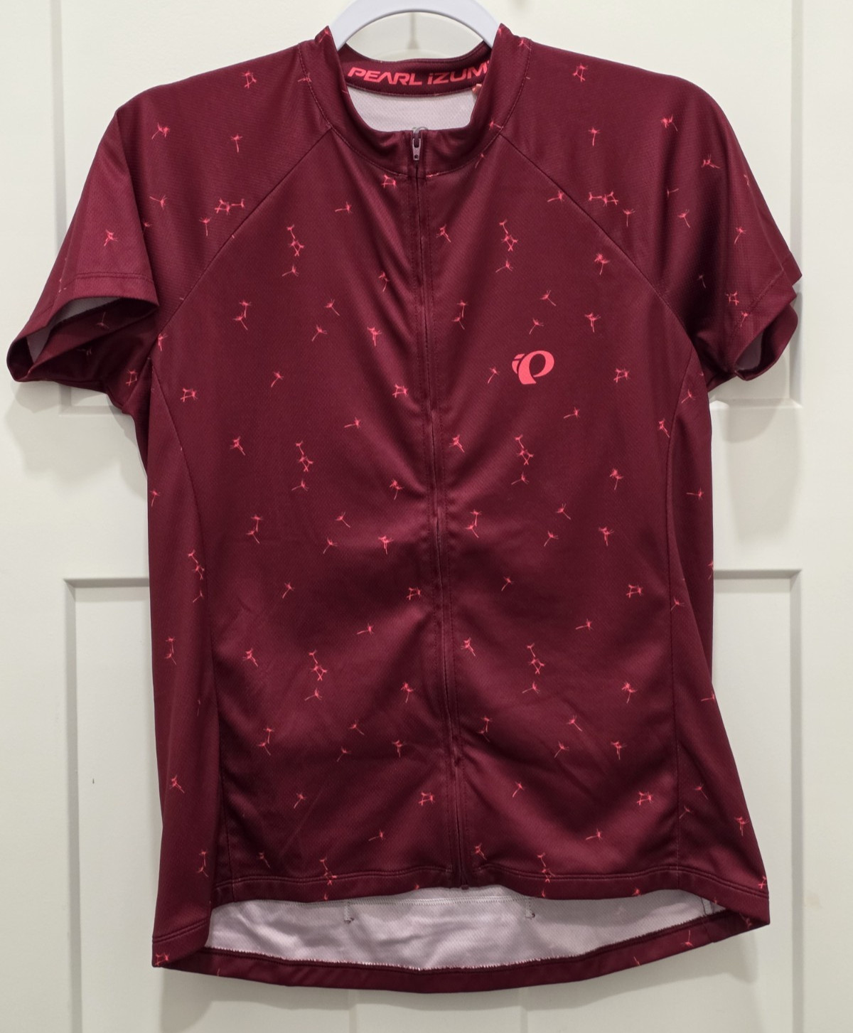 PEARL IZUMI Women’s Select Escape Short-Sleeve Hi-Lo Cycling Jersey Maroon Sz L