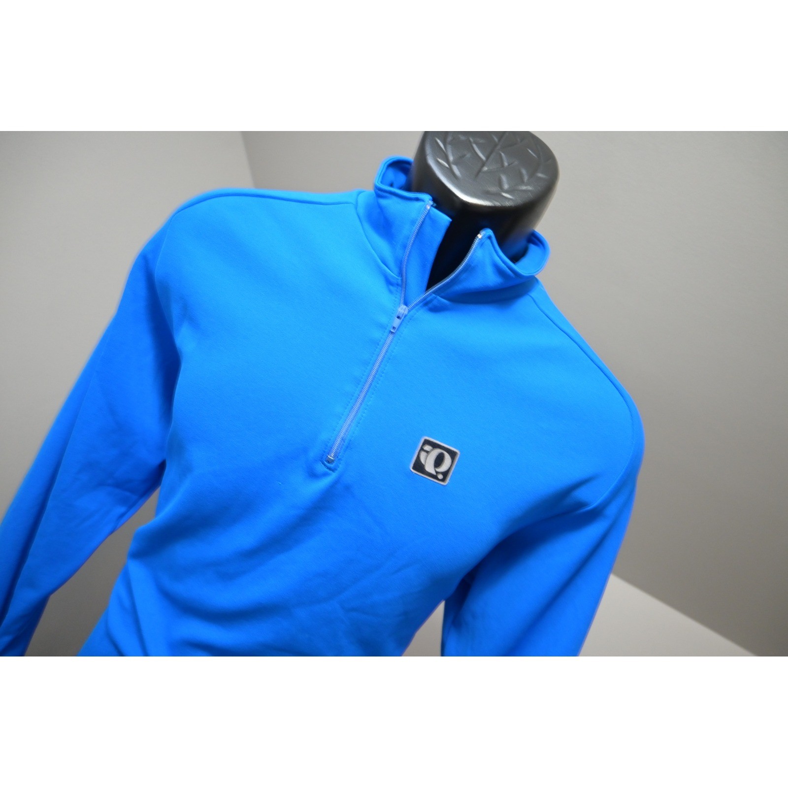 Pearl Izumi Cycling Jersey Mens Large Blue 1/4 Zip Long Sleeve MADE IN USA