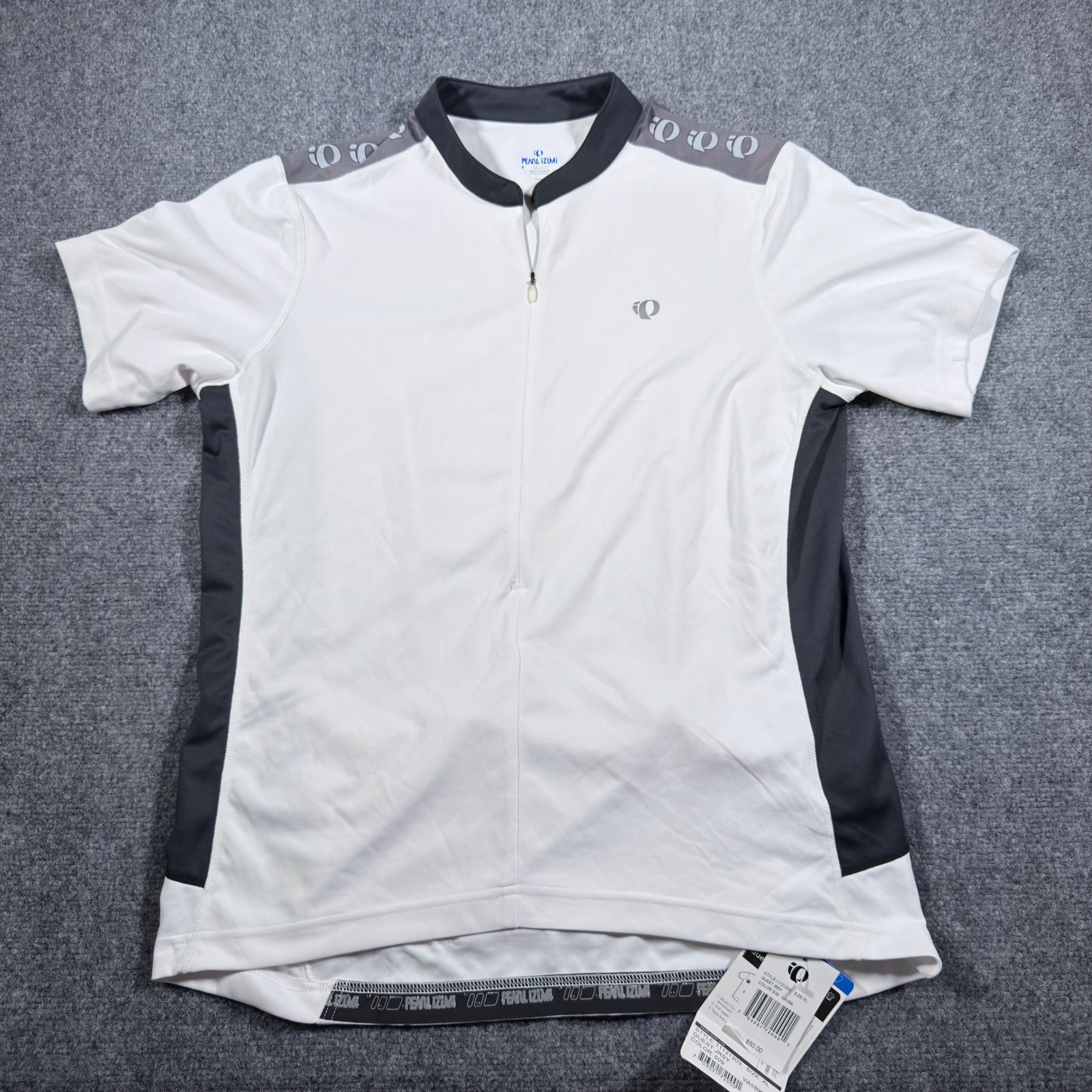 Pearl Izumi Quest Cycling Jersey Mens XL White Black Breathable New
