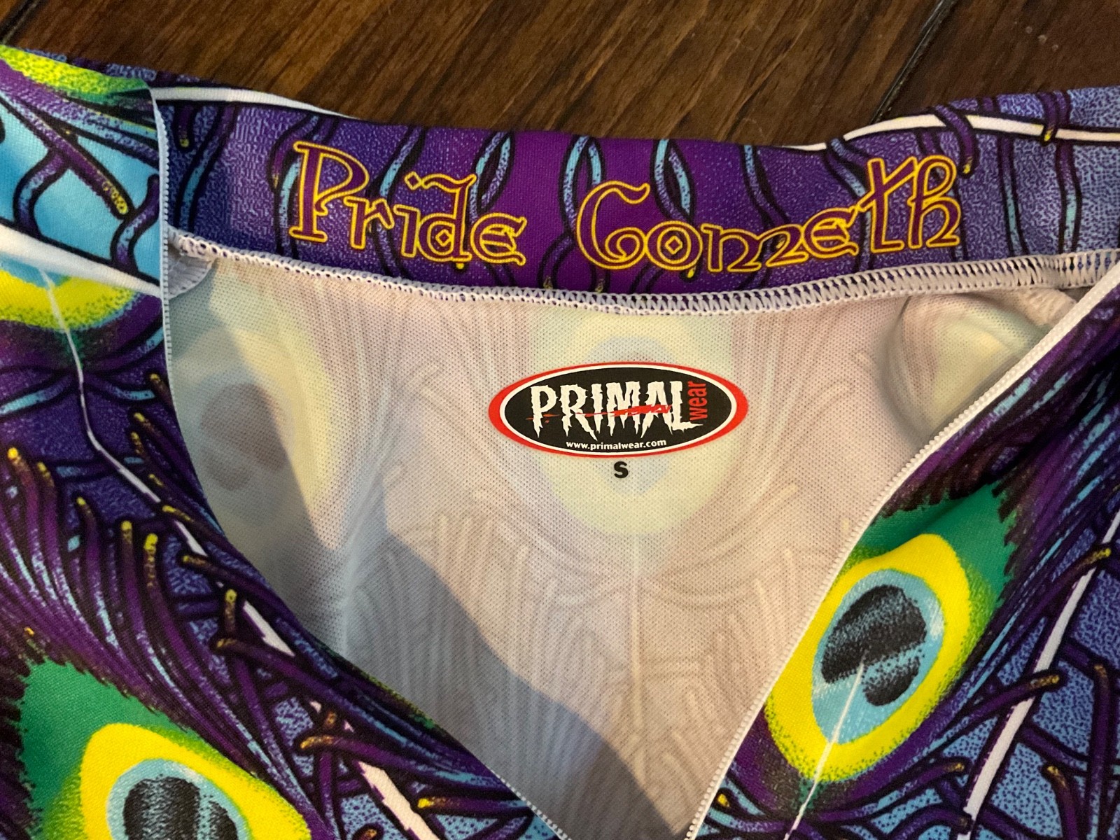 Primal Wear Purple Short Sleeve Peacock Cycling Jersey Women’s Size S