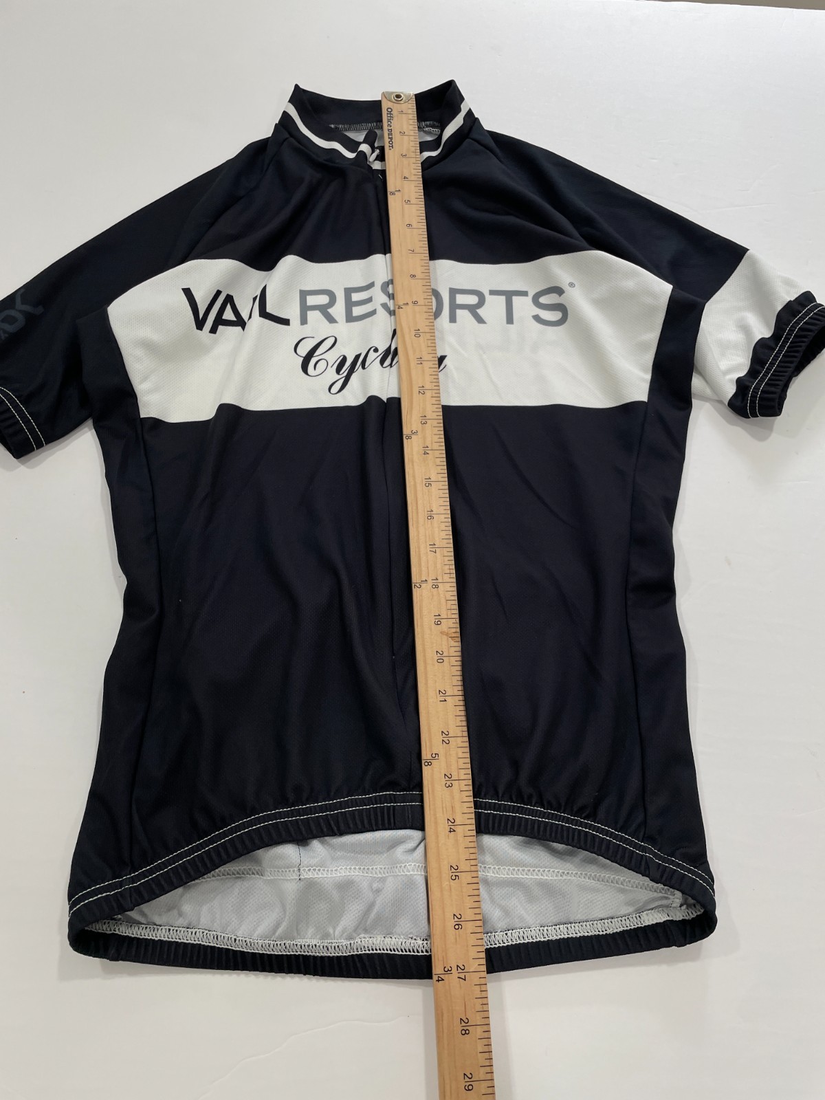 Vail Ski Area Colorado Cycling Jersey Men’s Medium Black VOmax Brand