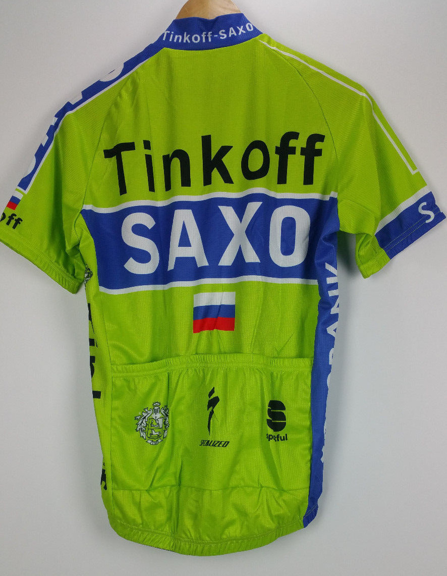 NEW Jersey Shirt & Shorts Set TINKOFF SAXO Full Zip Size Large Bike Cycling