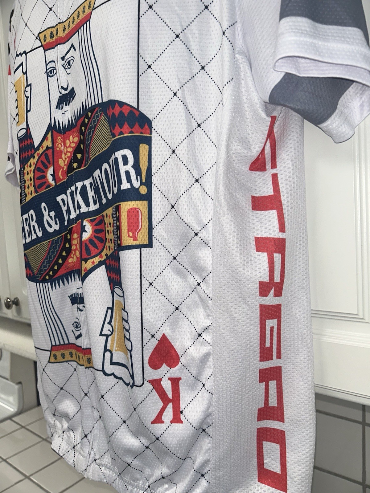 NEW STRGAO BEER & BIKE TOUR CYCLING JERSEY MENS 3XL FULL ZIPPER