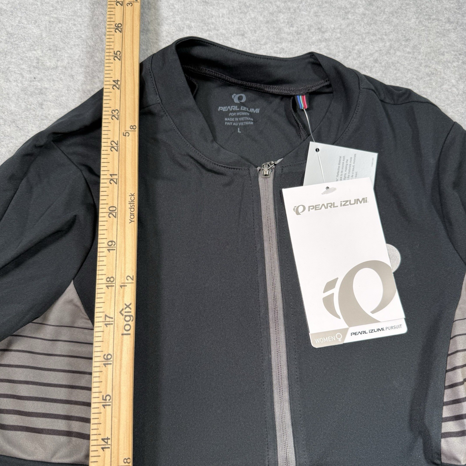 Pearl Izumi Womens Select Pursuit SS Cycling Jersey Sz L Black Reflective NEW