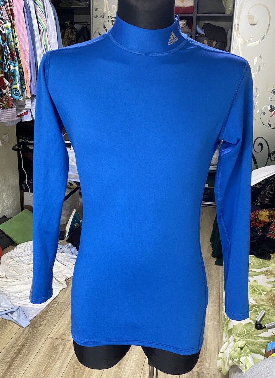 adidas Golf ClimaLite Men’s Blue Long Sleeve Mock Neck Base Layer Shirt M