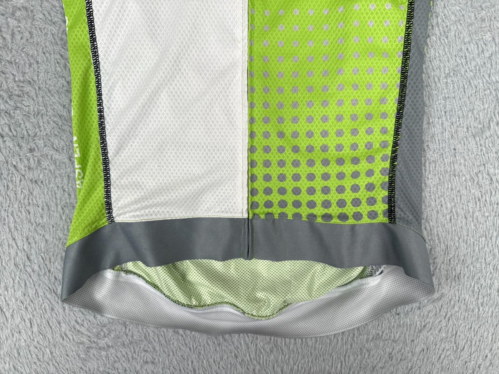 Hincapie Cycling Jersey Adult 2XS XXS Green White Full Zip Short Sleeve Aspen