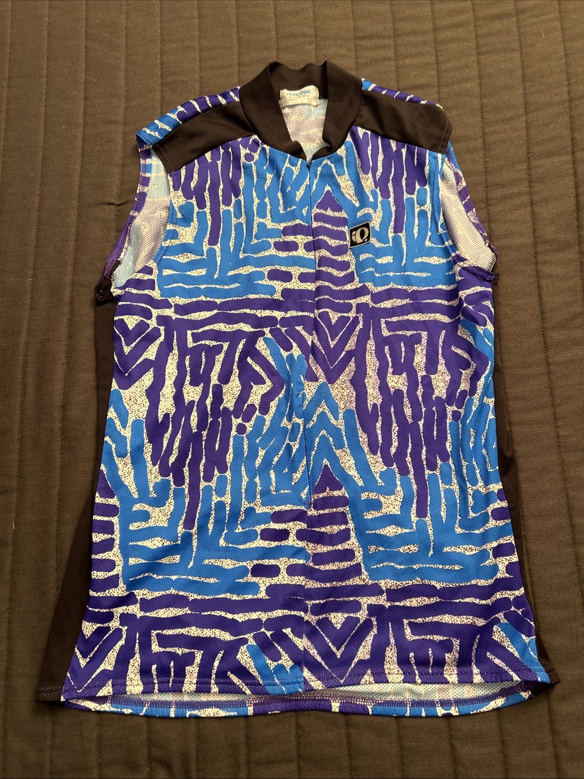 Vintage 90’s Pearl Izumi Cycling Zipper Tank Shirt USA XL ABSTRACT RETRO