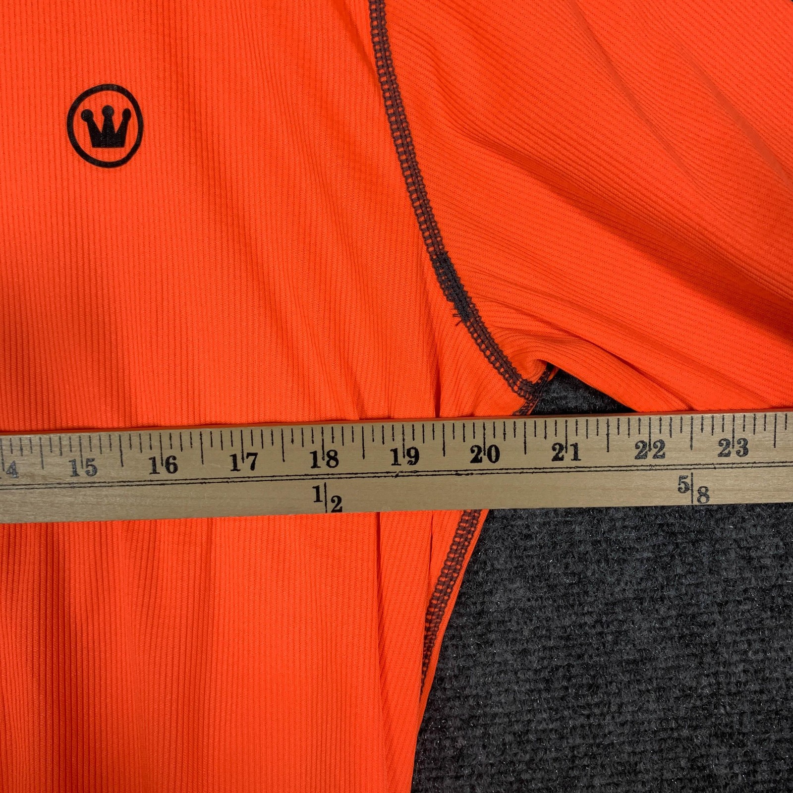 Canari Cycling Jersey Mens Medium Orange 1/4 Zip Short Sleeve Hi Vis Performance