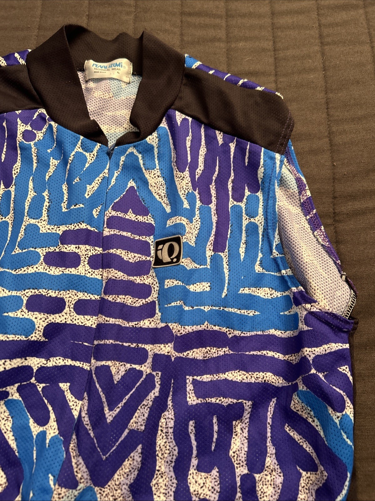 Vintage 90’s Pearl Izumi Cycling Zipper Tank Shirt USA XL ABSTRACT RETRO