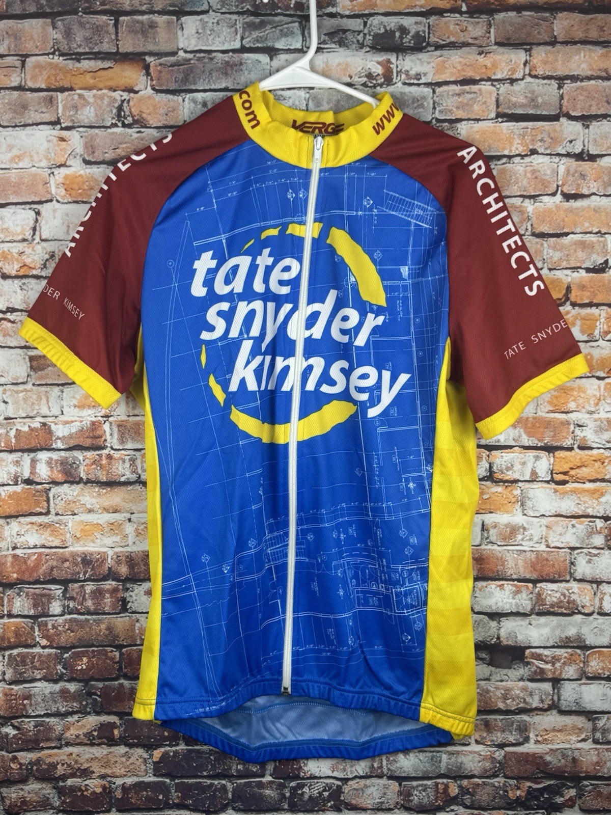 Verge x Tate Snyder Kimsey Blue Cycling Jersey XL 100% Synthetic