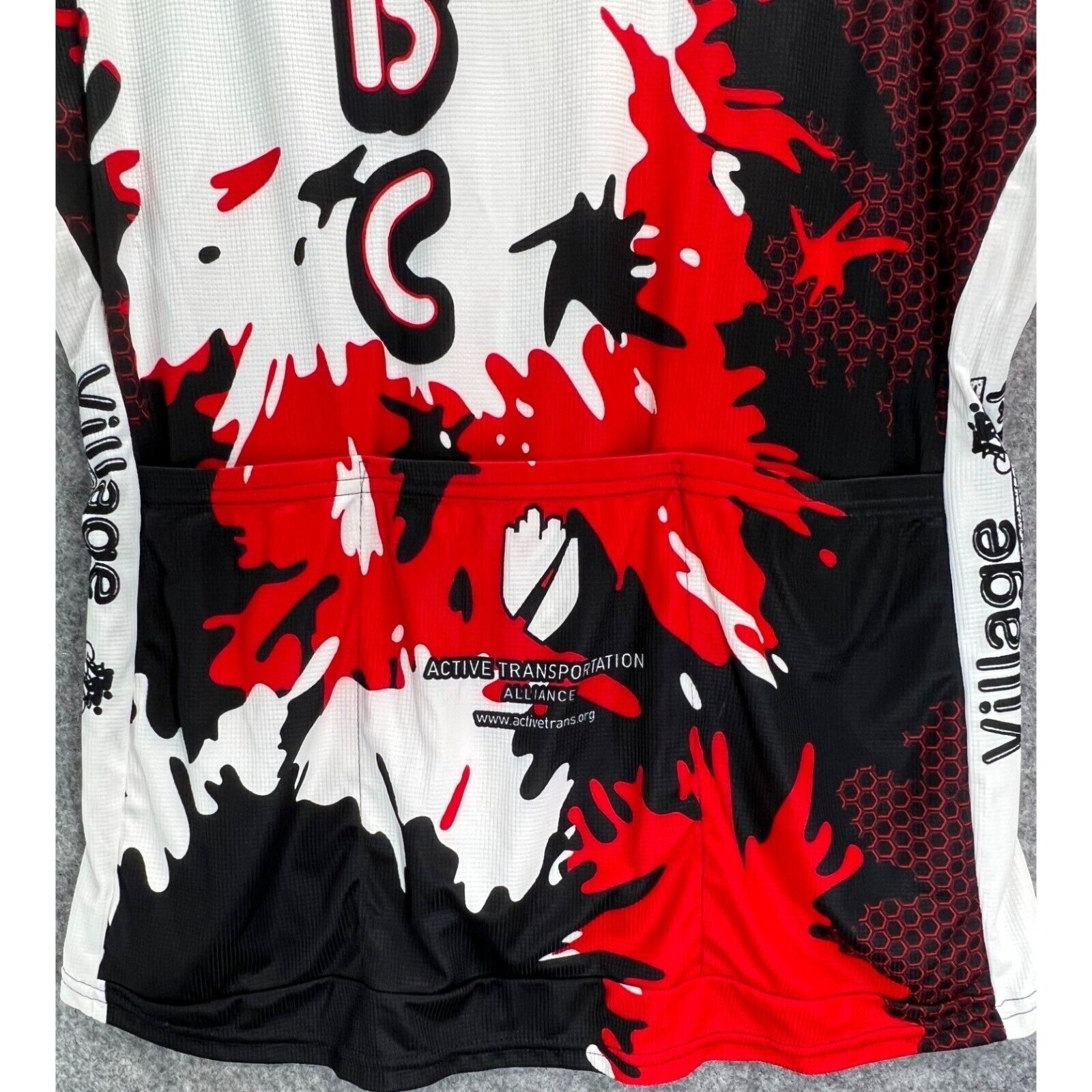 Voler Cycling Jersey Womens M Red White Black Club Raglan Pockets Zip Shirt