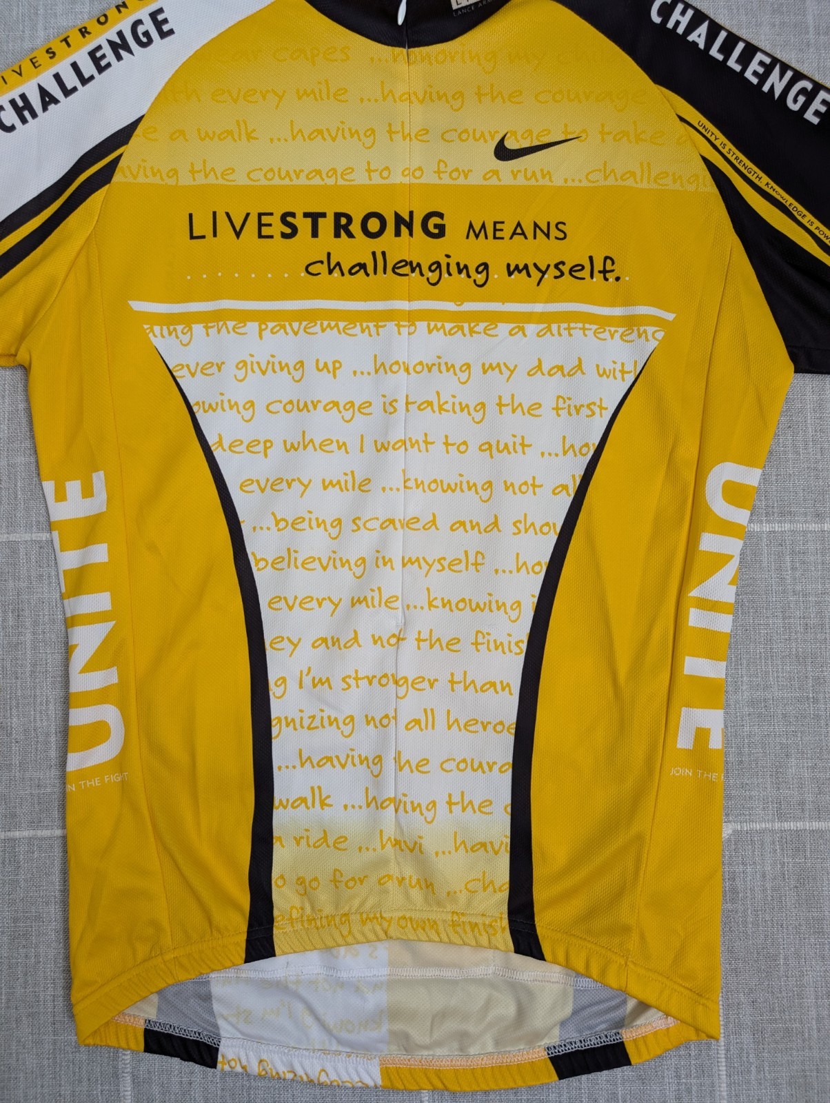 Nike Livestrong Challenge Cycling Jersey Mens Medium Portland Philly Austin 2007