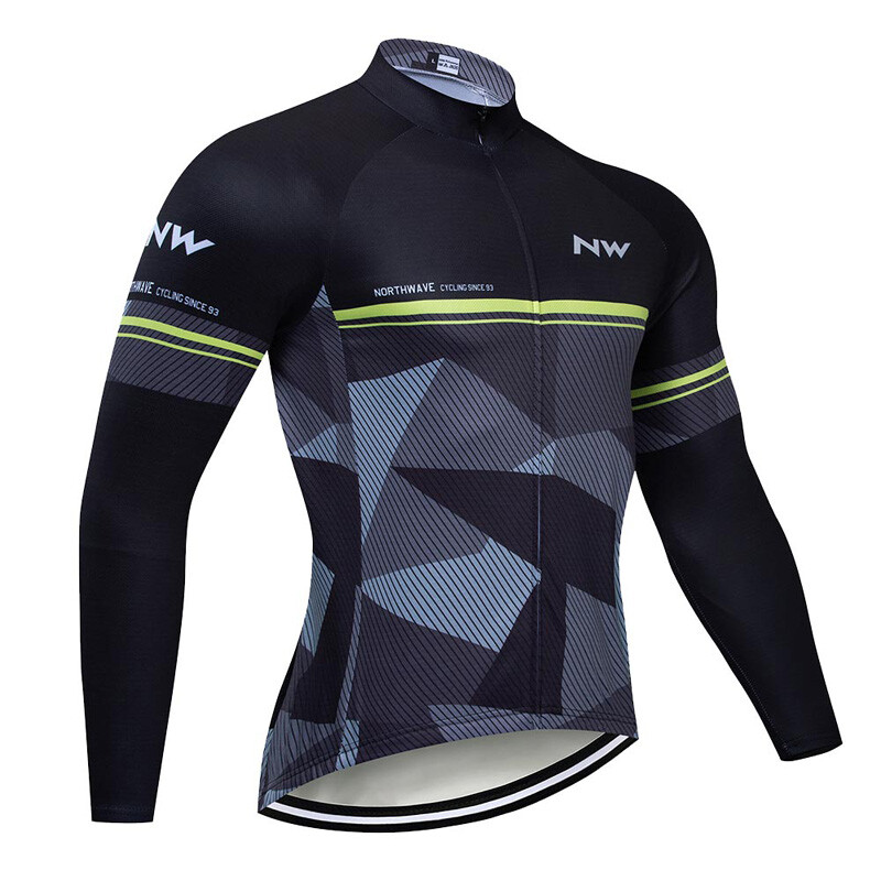 New Cycling Long Sleeve Jersey Men Team Bike Shirt Autumn Outdoor Sports Uniform