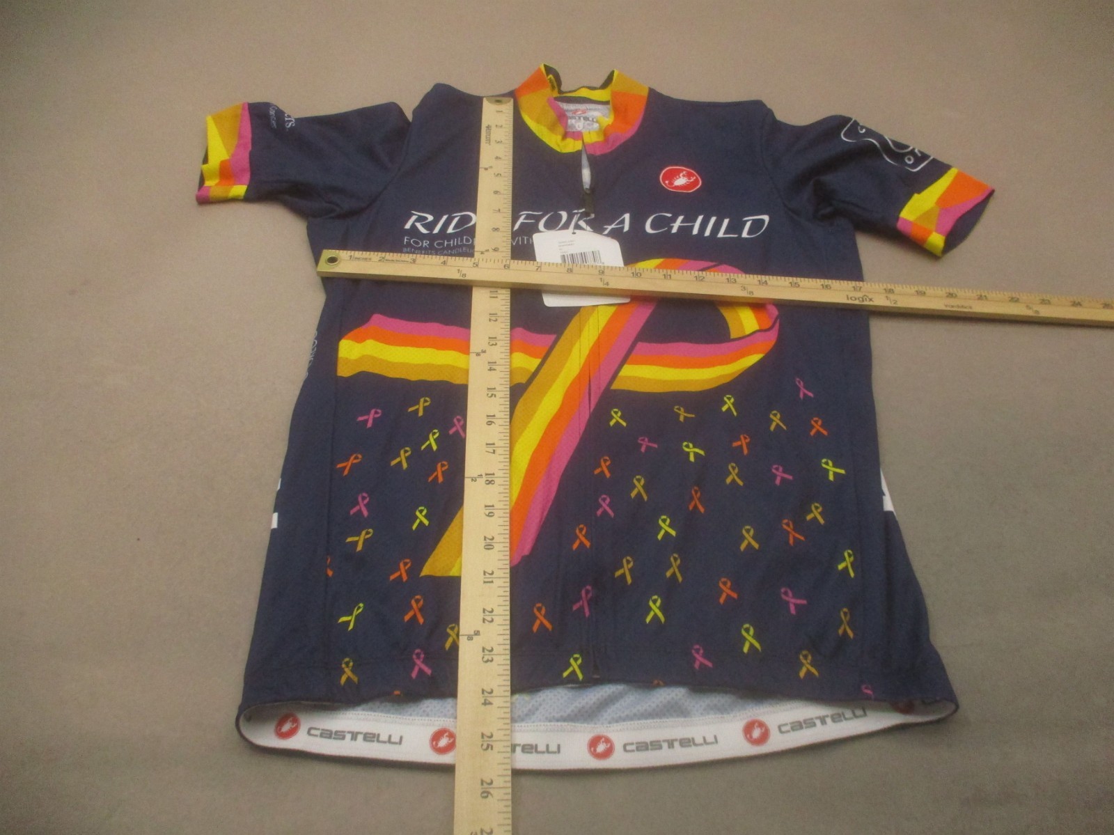 NWT Castelli Size L Mens Multicolor Cycling Full Zip Stretch Athletic Top 463
