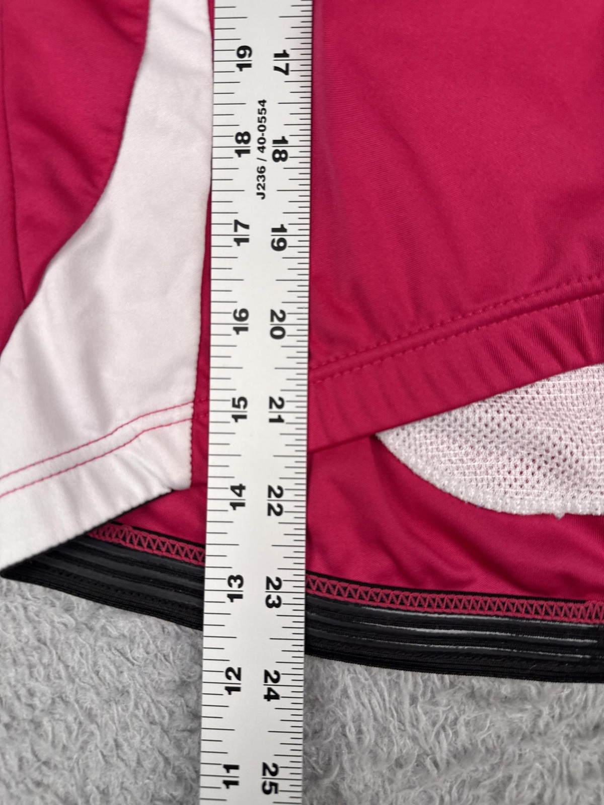 HEAD Cycling Jersey Womens 38 Pink White Short Sleeve Full Zip Pocket Back