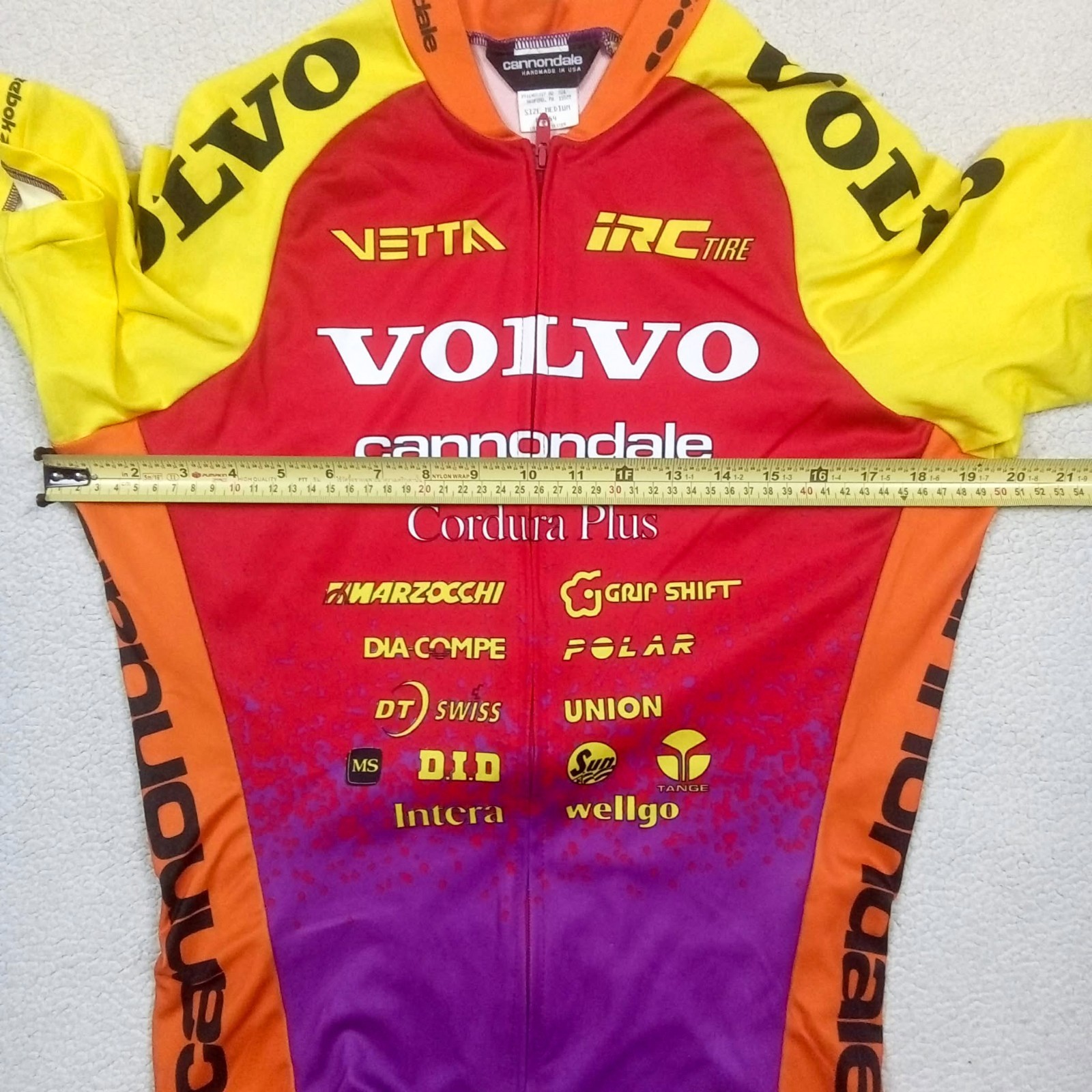 RARE VTG 1994 Team VOLVO Cannondale Vetta MTB Cycling Jersey USA Made — Size M