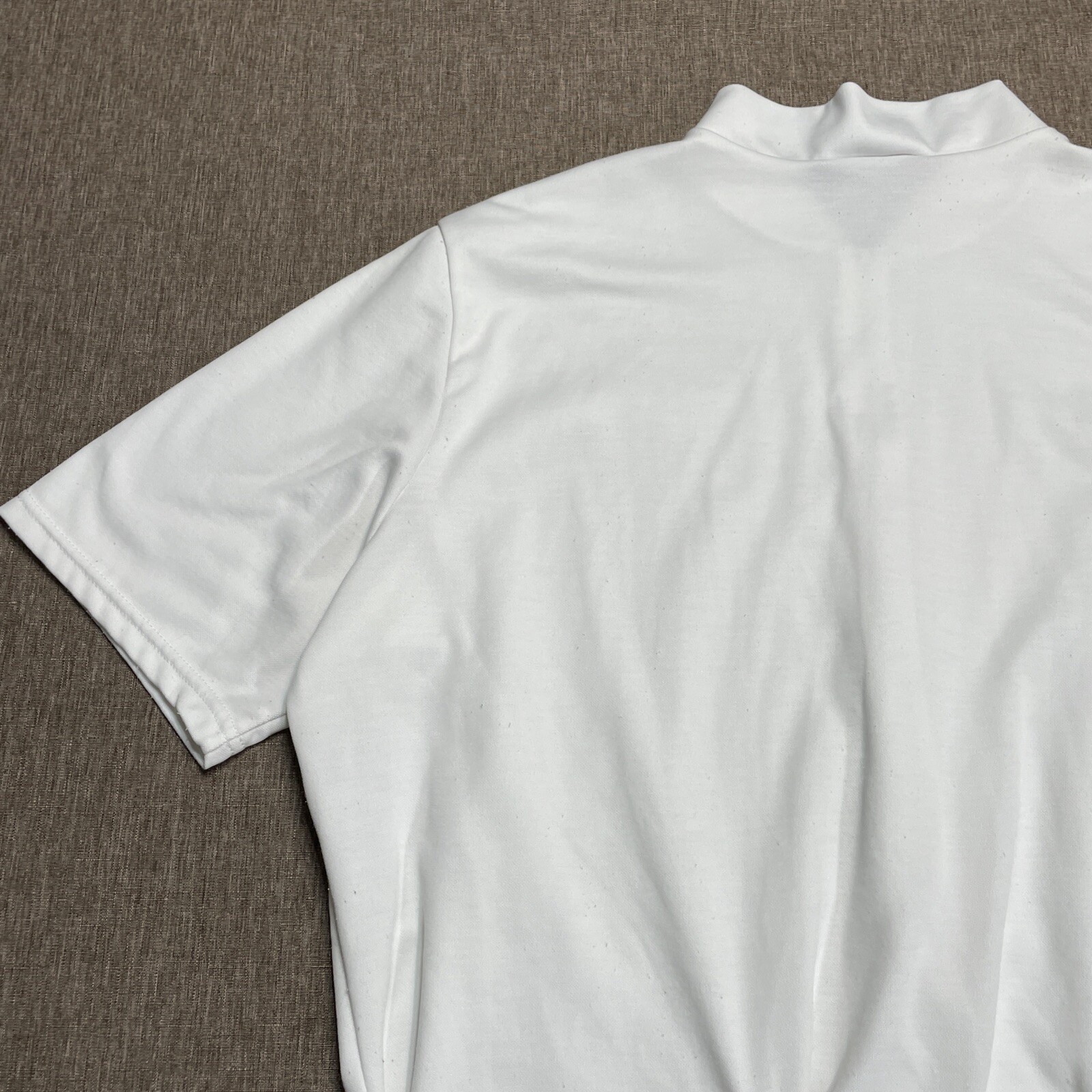 Performance Cycling Jersey Womens L White Short Sleeve Pockets Half Zip