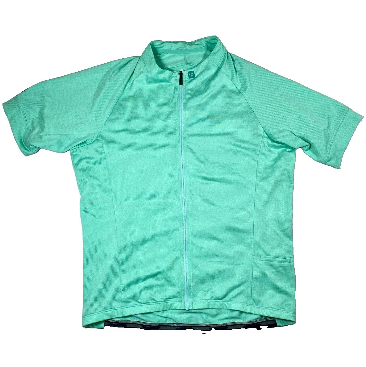 Bontrager Circuit Men’s Cycling Jersey L Fitted Full Zip Pockets Mint Green