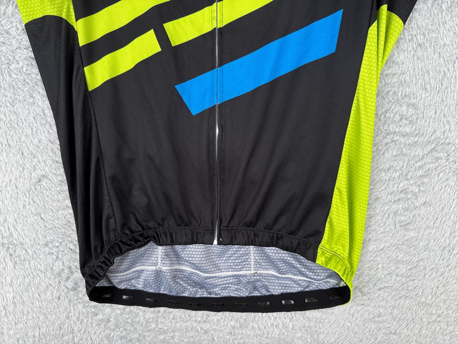 4UCYCLING Cycling Jersey Adult Extra Large Green Black Blue Full Zip Polyester