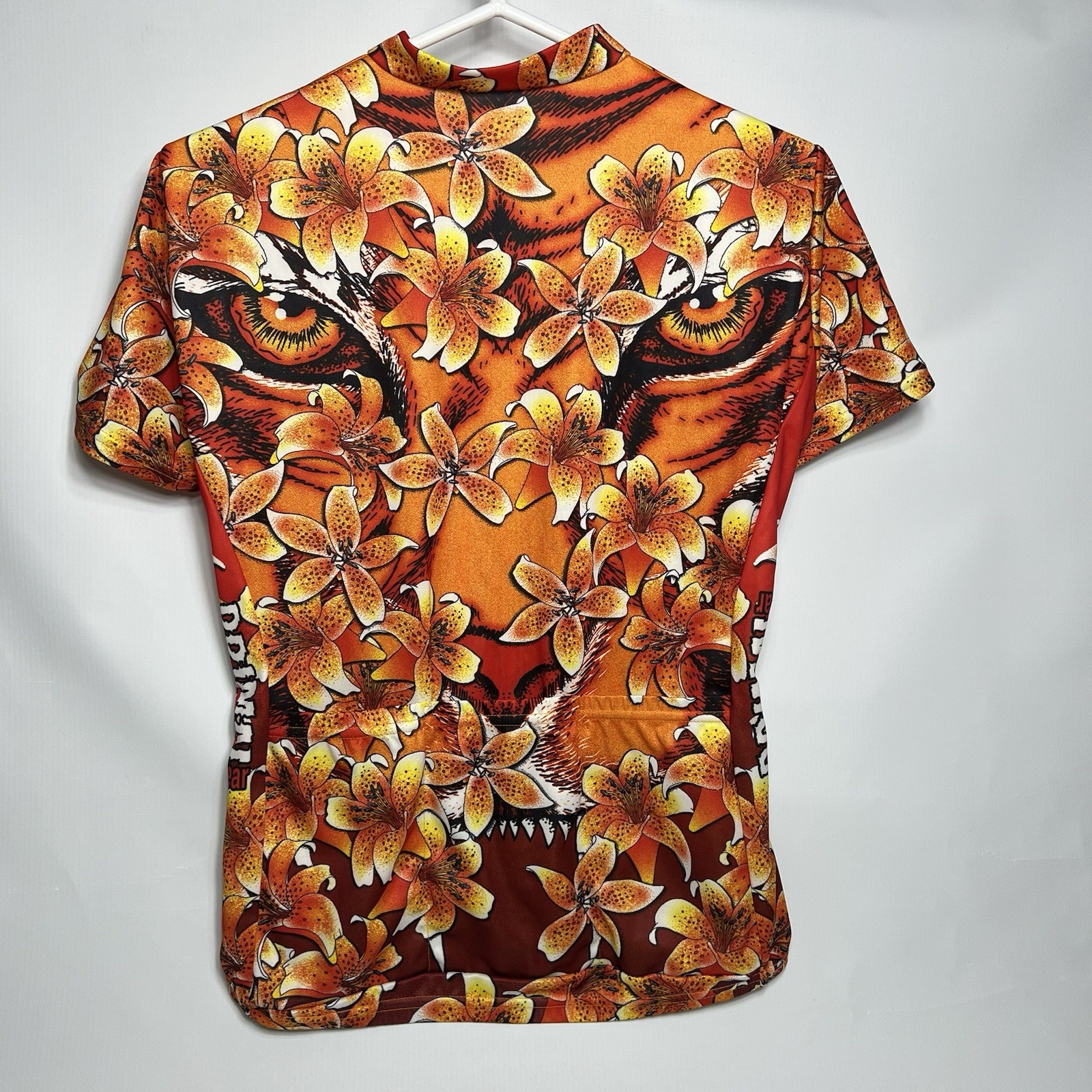 Primal Wear Cycling Jersey Women’s Medium Tiger Lily AOP 100% Coolmax DK700X