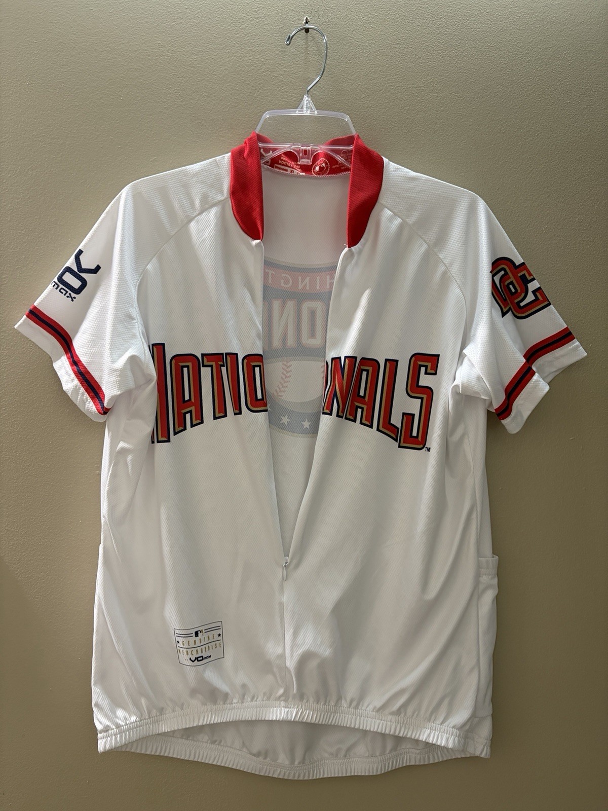VoMax Cycling Jersey DC Washington Capitals MLB Women’s XL 3/4 Zip Pockets