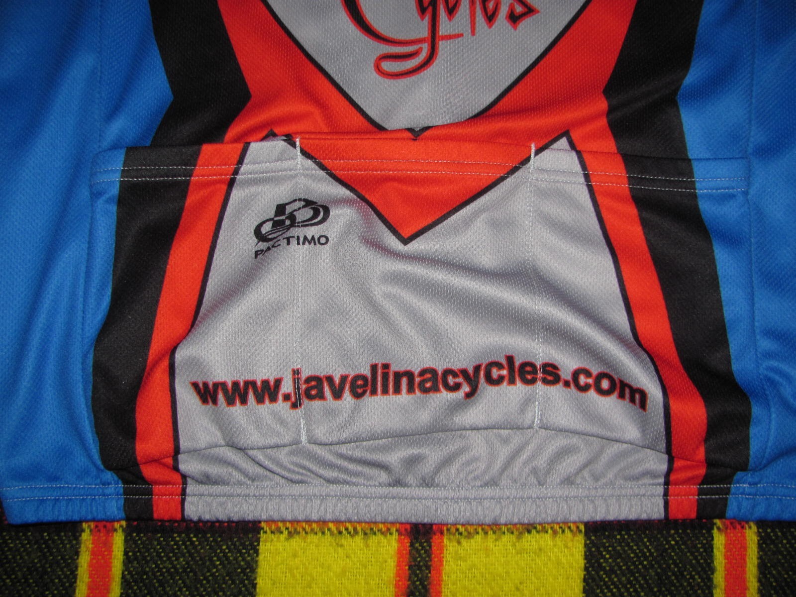 Pactimo Cycling Jersey Men’s Large 3/4 Zipper Shirt 3 rear pockets