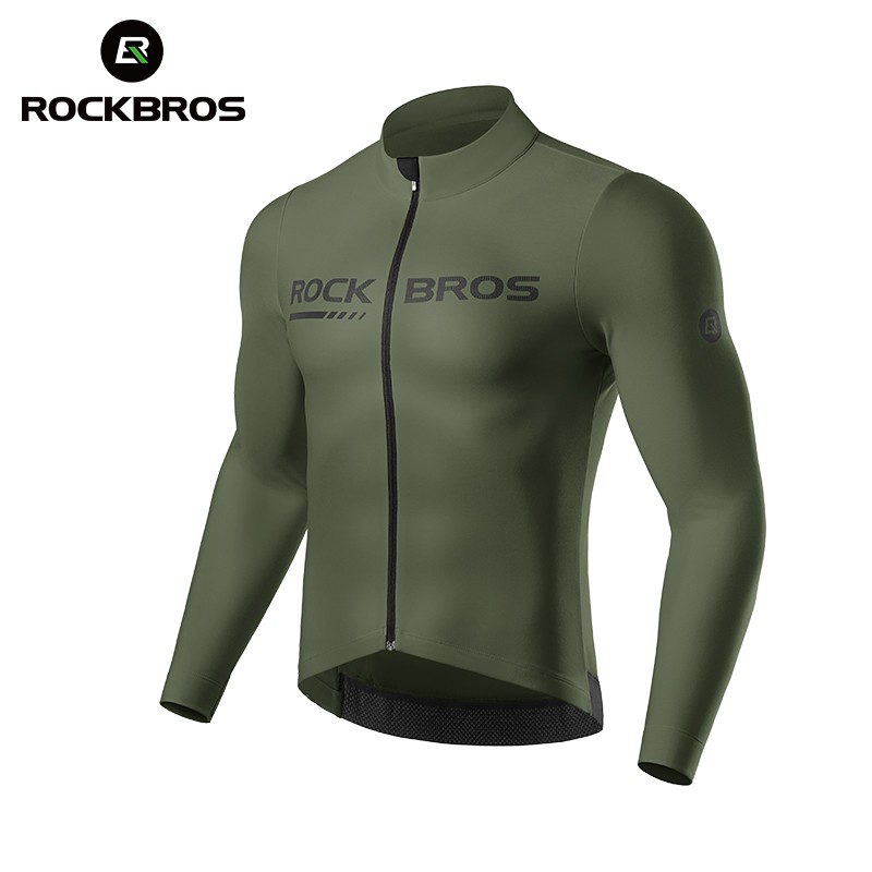 ROCKBROS Men’s Wind-proof Cycling Jacket Long Sleeve w/Full Zipper & Rear Pocket